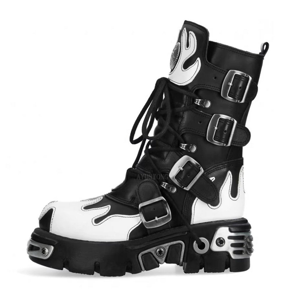 Vintage Zipper - Nuevas Botas de Motocicleta de Moda