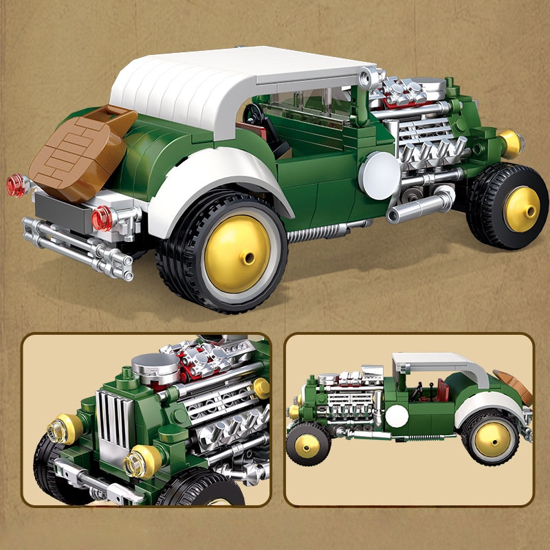 Juego de bloques de construcci - Vintage Collectible Cars reseña y precio