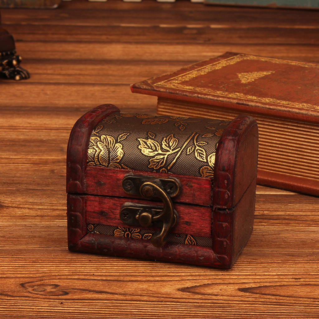 Caja de joyería de madera vint - Vintage Items reseña y precio