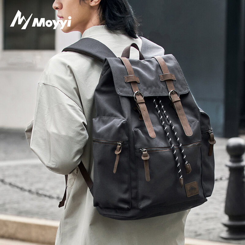 MOYYI-mochila grande con solap - Vintage Zipper reseña y precio