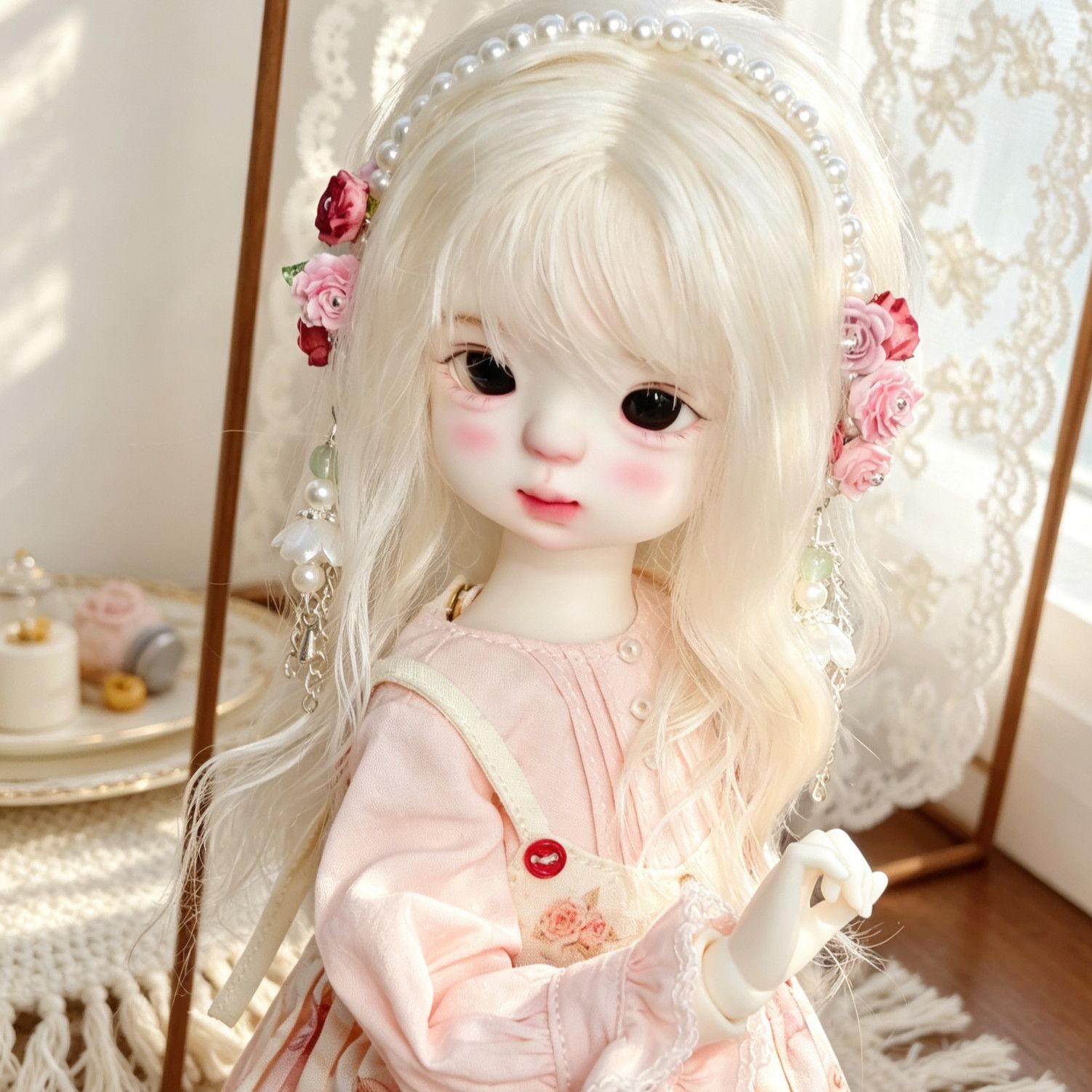 Diadema de muñeca con flores d - Vintage Collectible Accessories reseña y precio